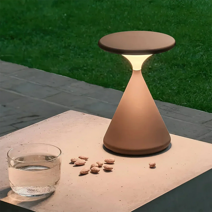Trådløs Touch Dimmer Bordlampe i Timeglas Design