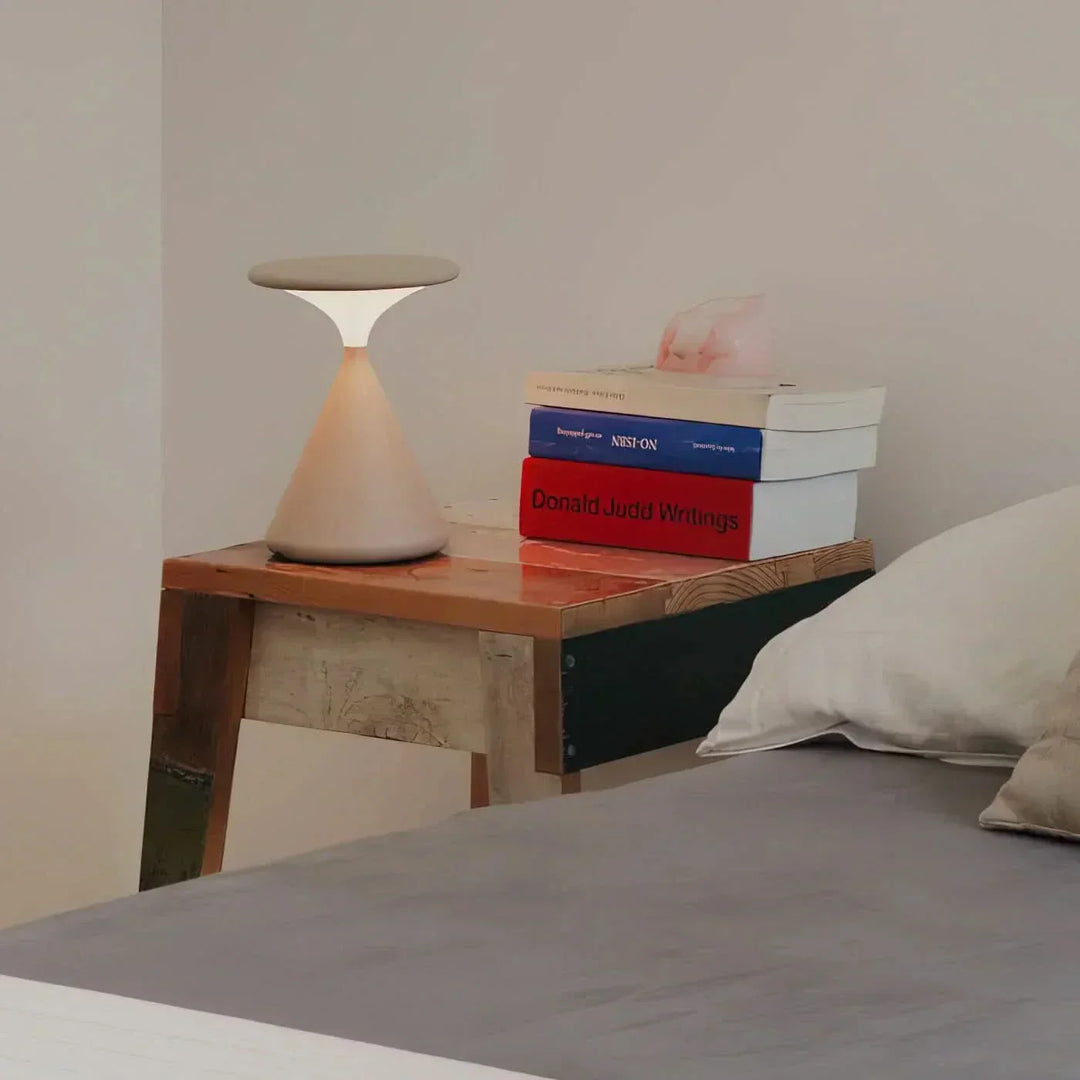 Trådløs Touch Dimmer Bordlampe i Timeglas Design