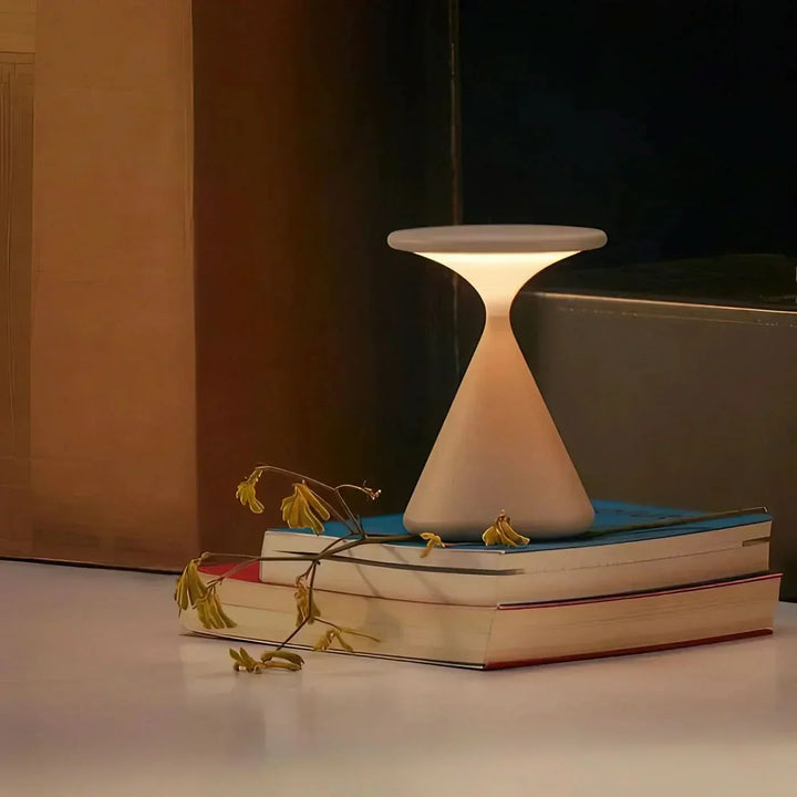 Trådløs Touch Dimmer Bordlampe i Timeglas Design