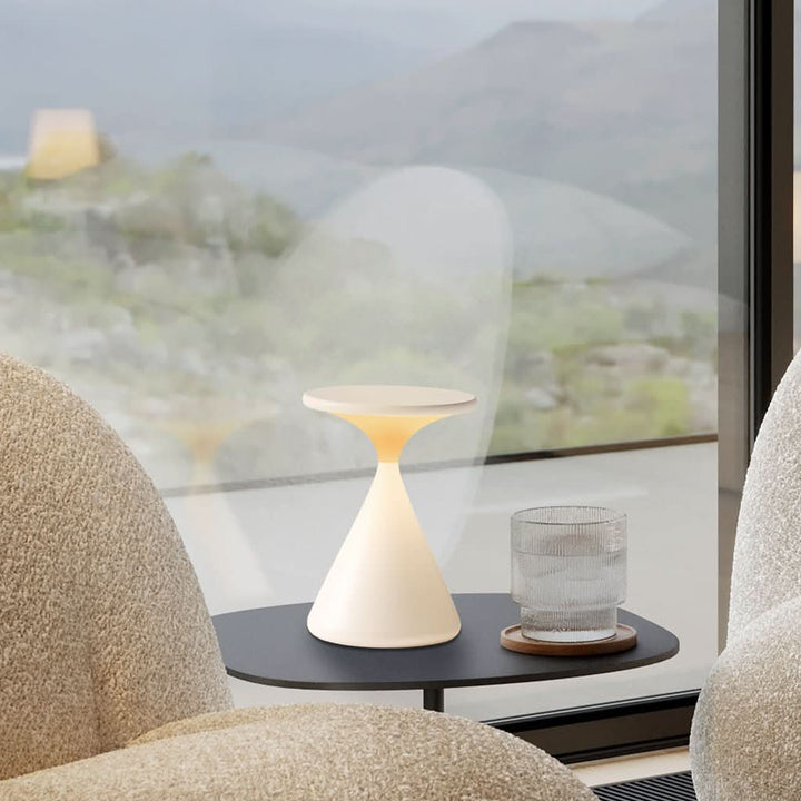 Trådløs Touch Dimmer Bordlampe i Timeglas Design