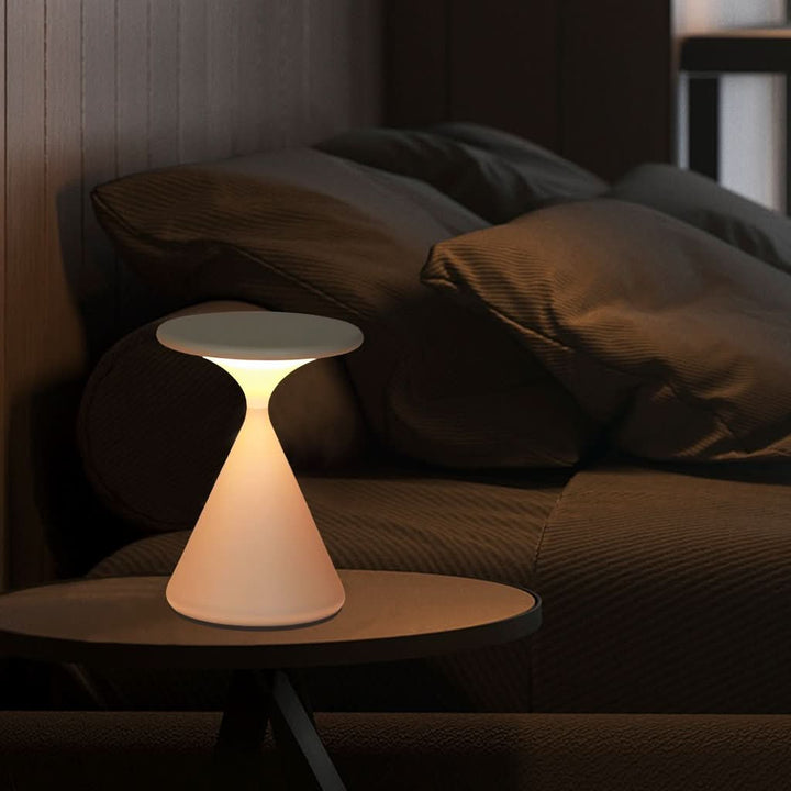 Trådløs Touch Dimmer Bordlampe i Timeglas Design