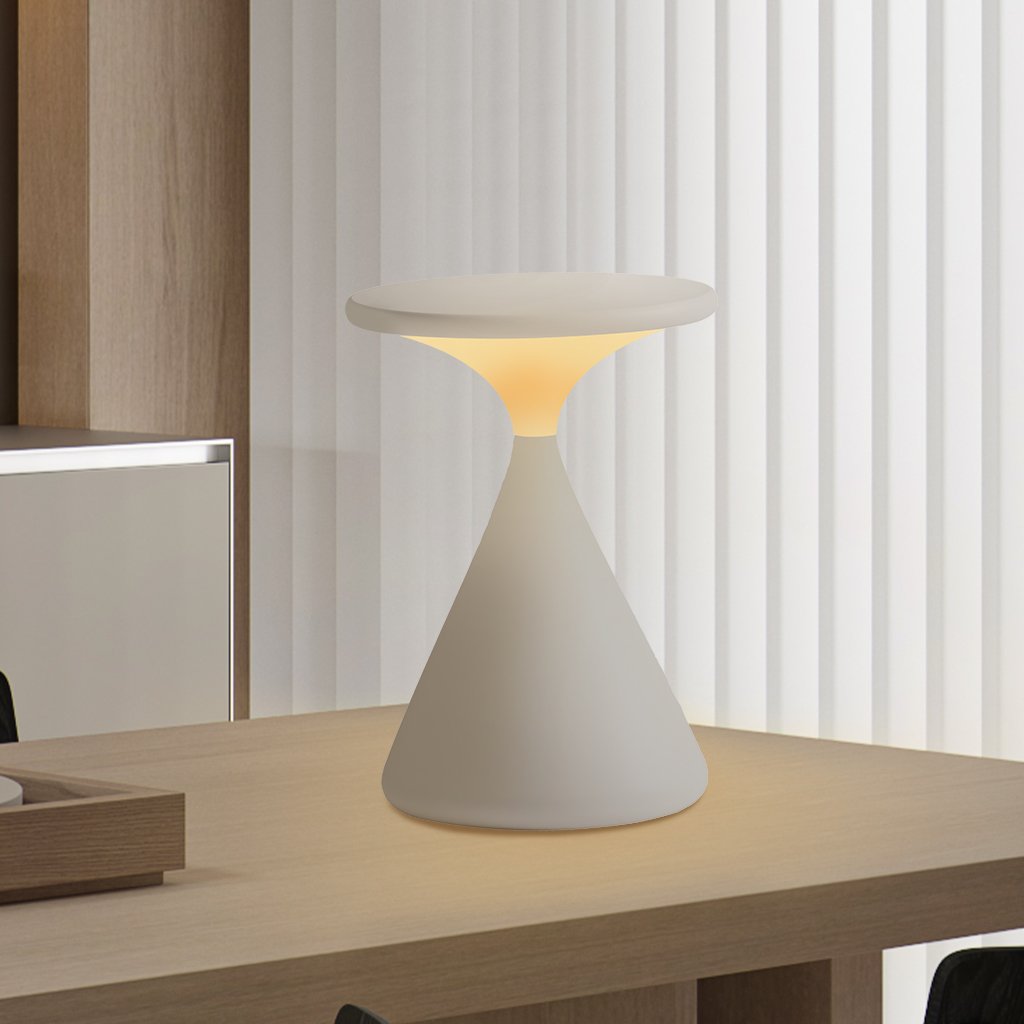 Trådløs Dæmpbar LED Bordlampe i Mat Hvid Design