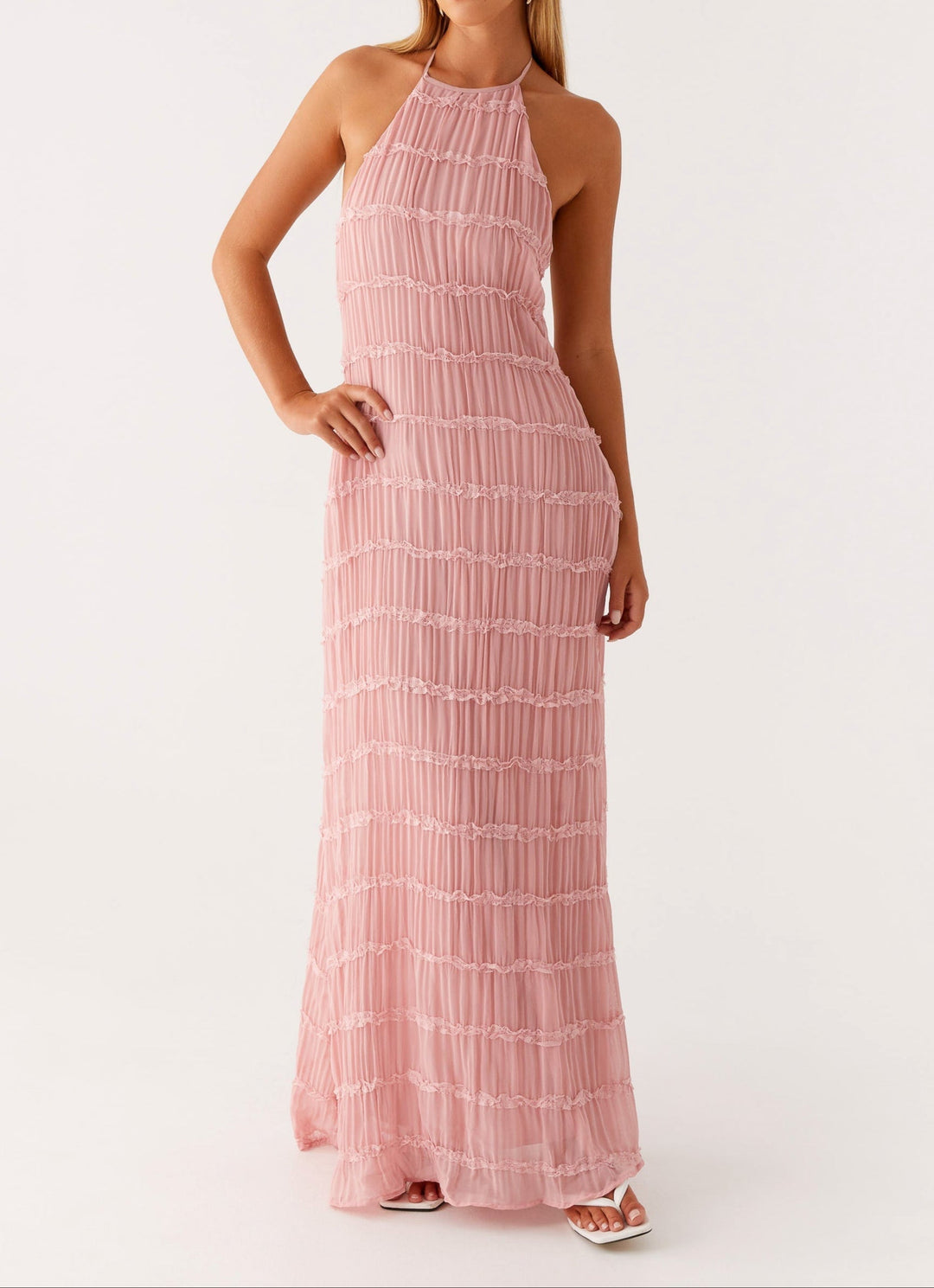Jolene™ | Elegant Halterneck Maxi Kjole