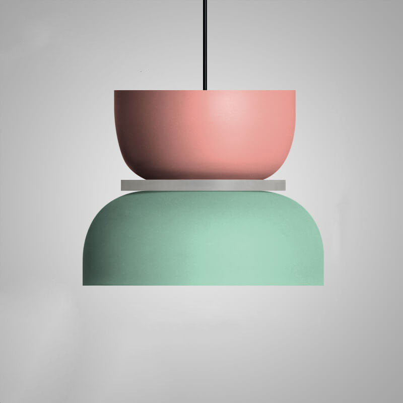 Farverig Macaron LED Pendel lampe i Moderne Skandinavisk Design