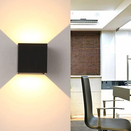 Minimalistisk Vandtæt LED Væglampe i Aluminium og Glas