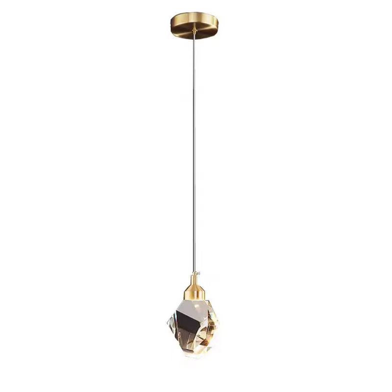 Elegant Krystal Pendel Lys med Justerbar Kæde og LED
