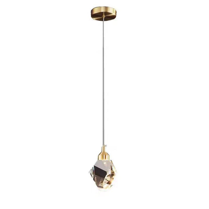 Elegant Krystal Pendel Lys med Justerbar Kæde og LED