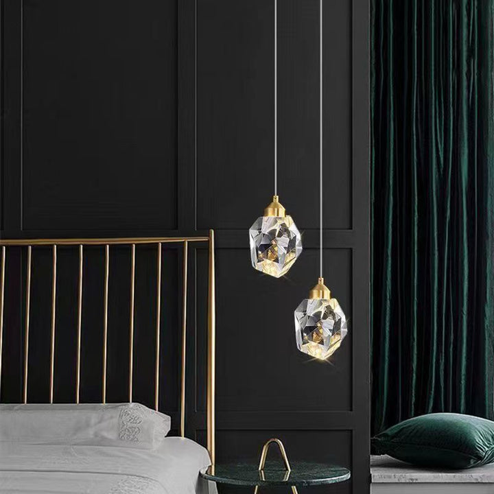 Elegant Krystal Pendel Lys med Justerbar Kæde og LED