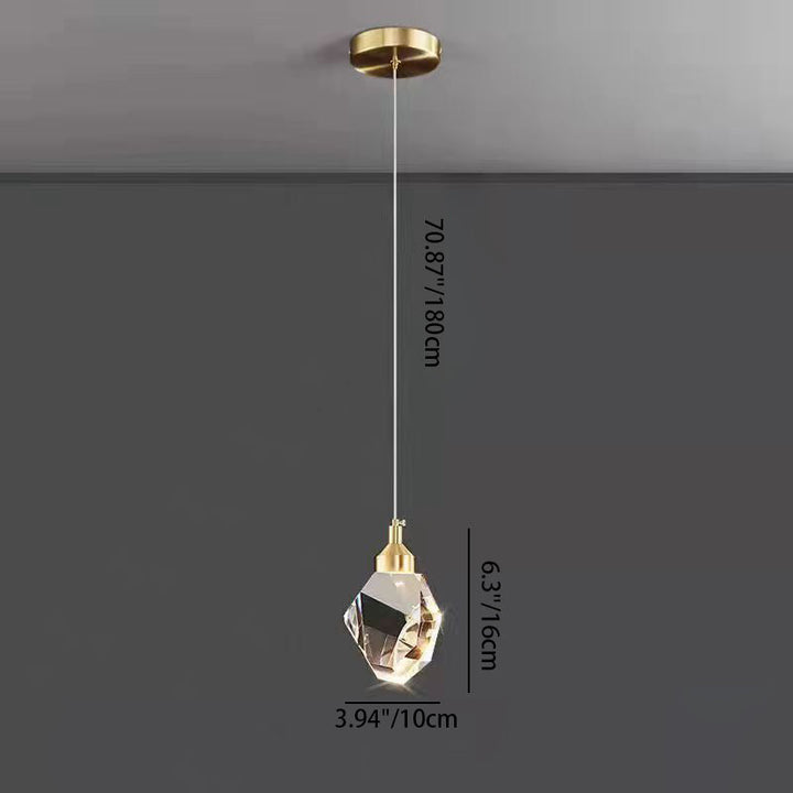 Elegant Krystal Pendel Lys med Justerbar Kæde og LED