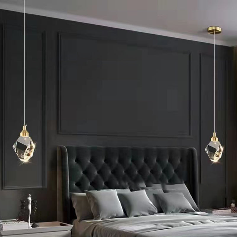 Elegant Krystal Pendel Lys med Justerbar Kæde og LED