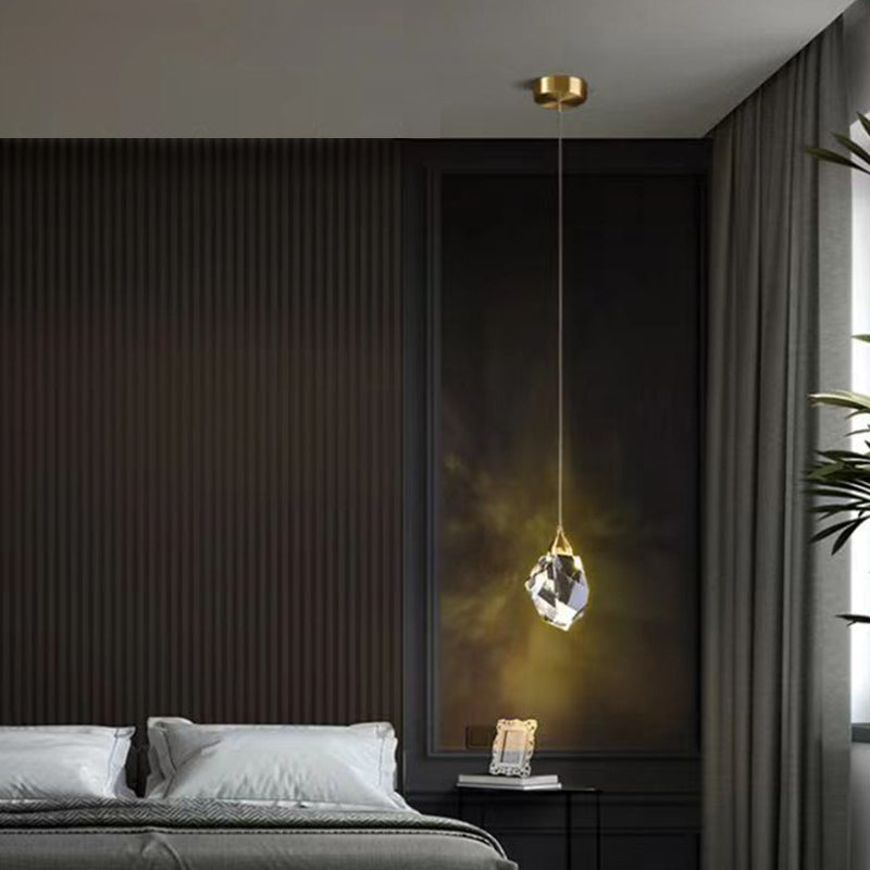 Elegant Krystal Pendel Lys med Justerbar Kæde og LED