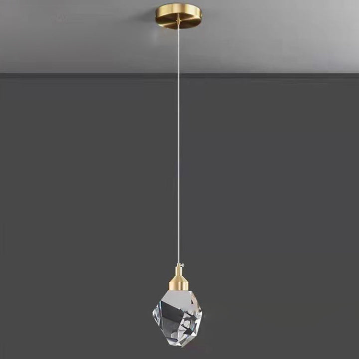 Elegant Krystal Pendel Lys med Justerbar Kæde og LED