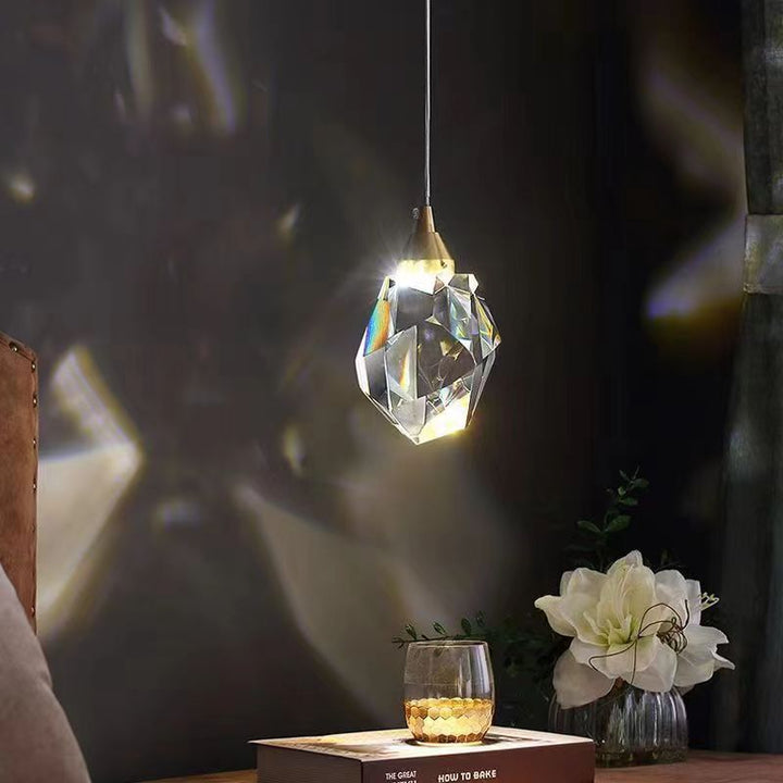 Elegant Krystal Pendel Lys med Justerbar Kæde og LED