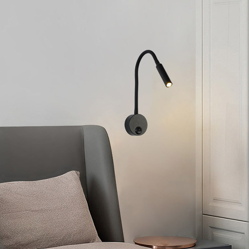 Minimalistisk Rund Jern LED Væglampe