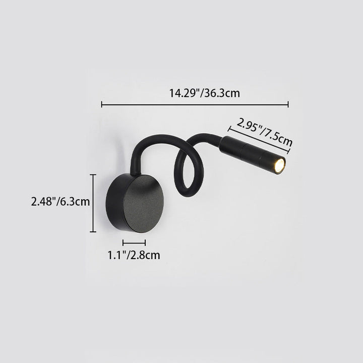 Minimalistisk Rund Jern LED Væglampe