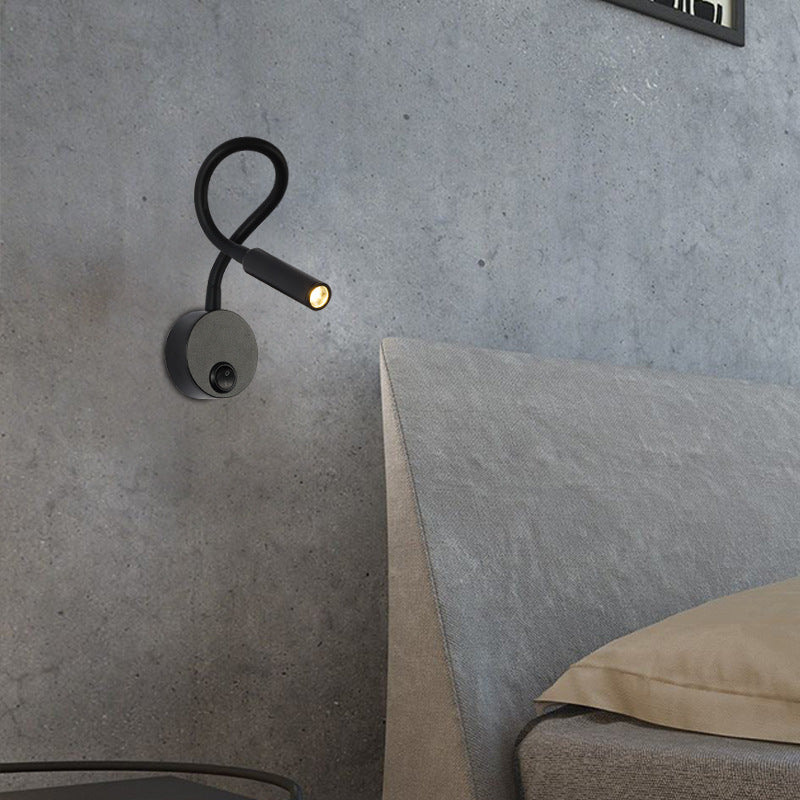 Minimalistisk Rund Jern LED Væglampe