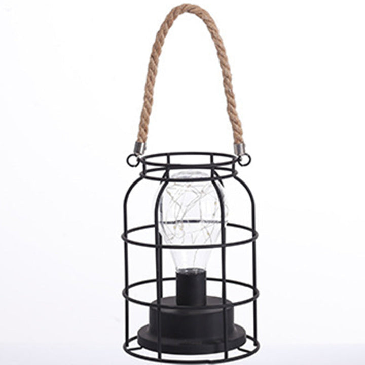 Moderne Minimalistisk Jern LED Bordlampe - Fyrkantet og Rund Design, Sort