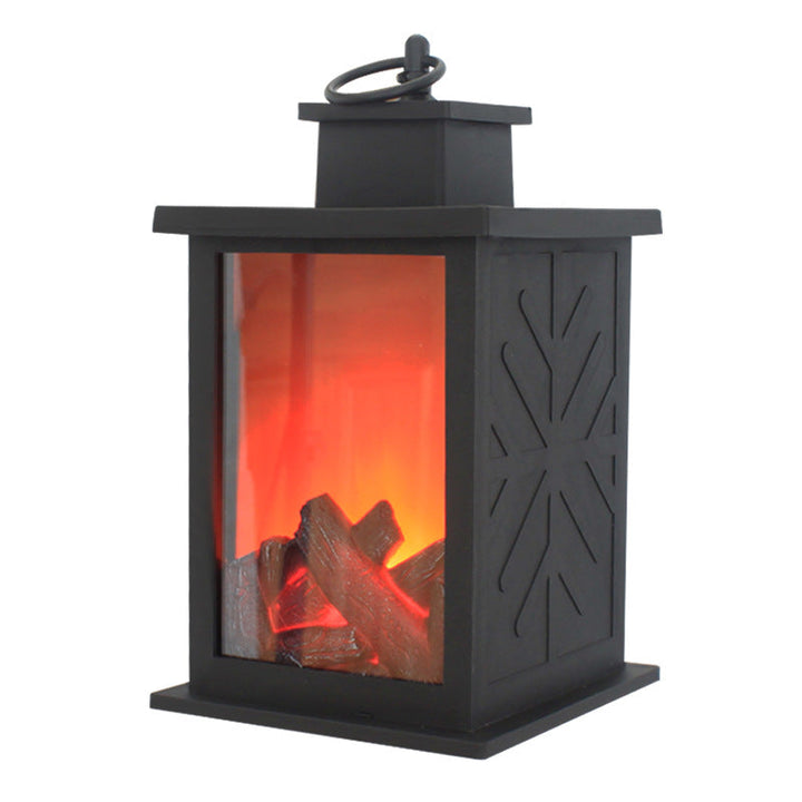 Batteridrevet Retro LED Bordlampe med Simuleret Flamme