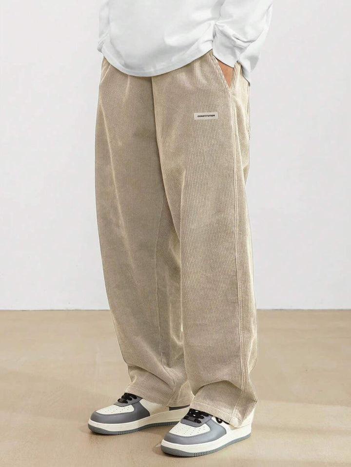 Baggy Hose med Justerbar Bund