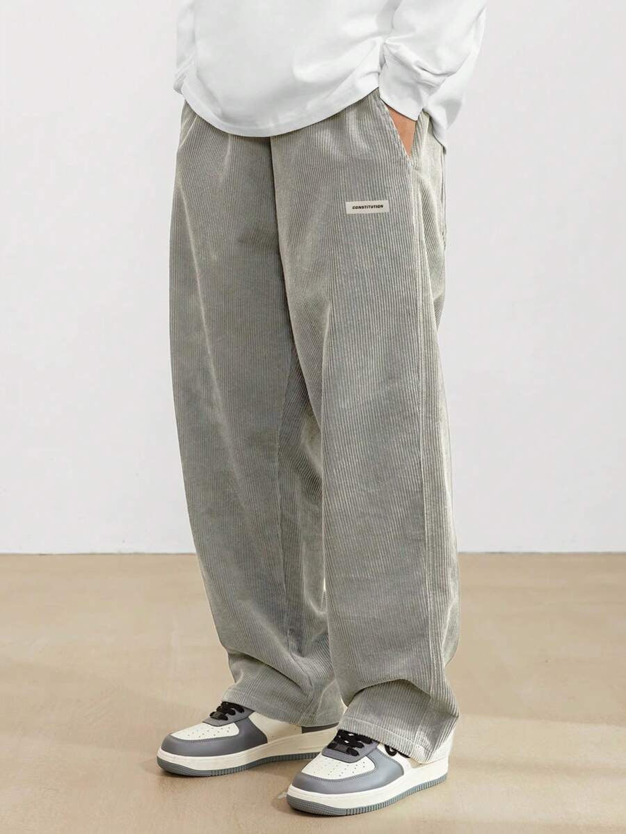 Baggy Hose med Justerbar Bund