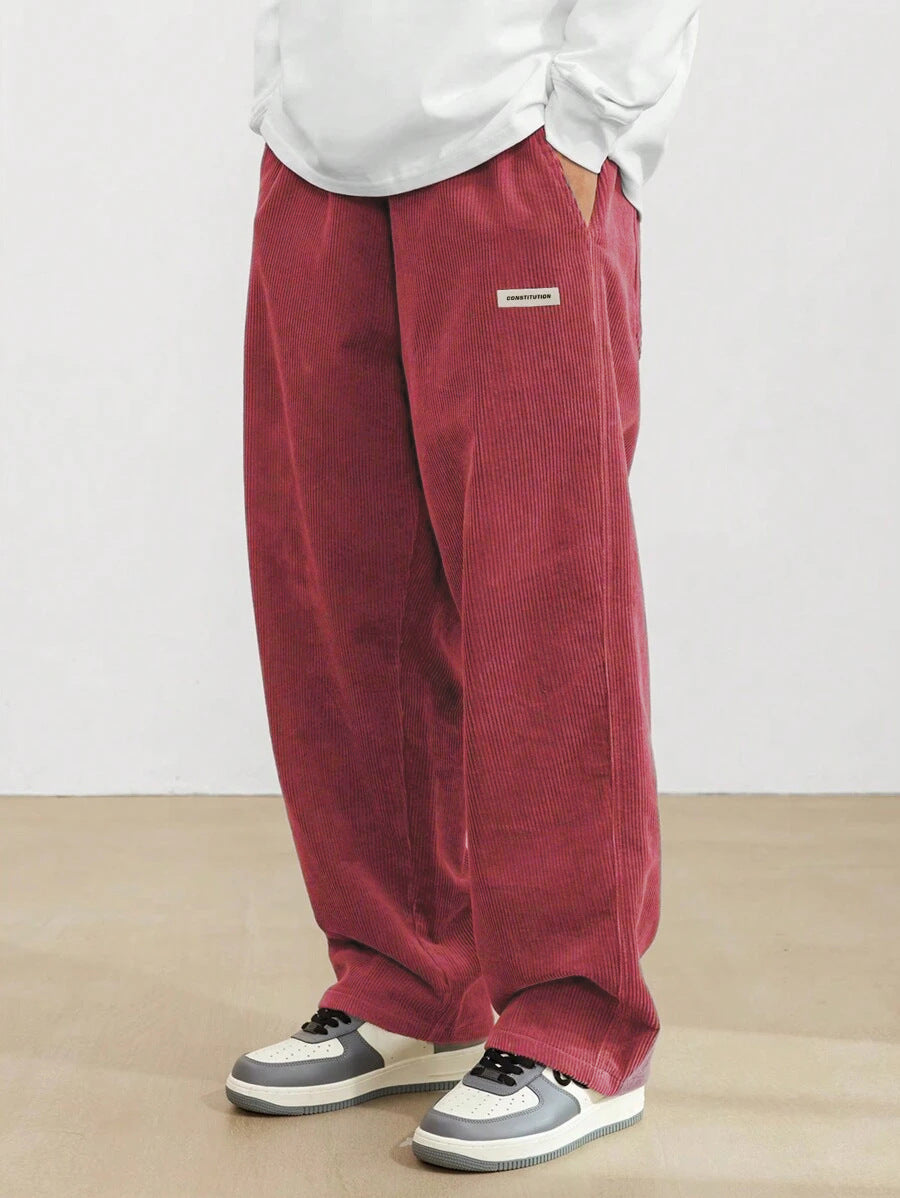 Baggy Hose med Justerbar Bund