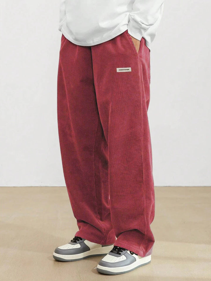 Baggy Hose med Justerbar Bund