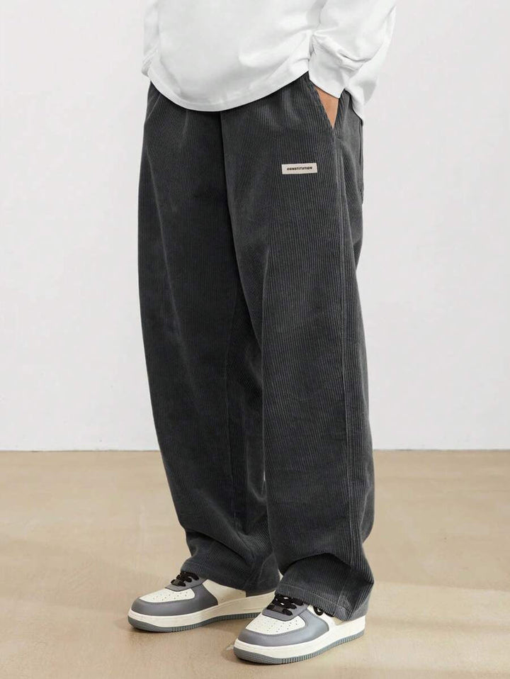 Baggy Hose med Justerbar Bund