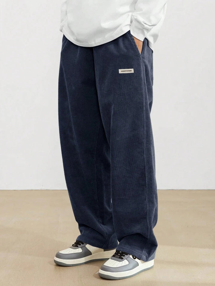 Baggy Hose med Justerbar Bund