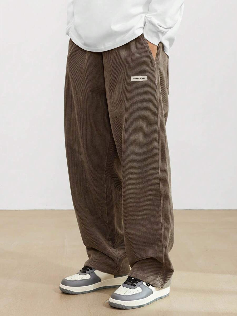 Baggy Hose med Justerbar Bund