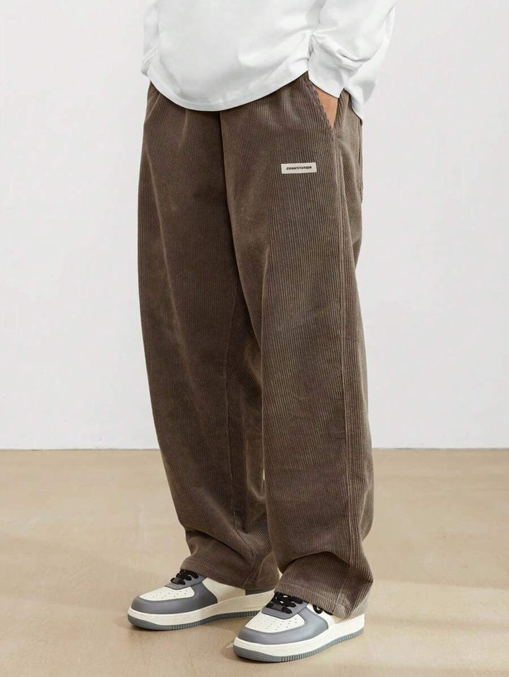 Baggy Hose med Justerbar Bund