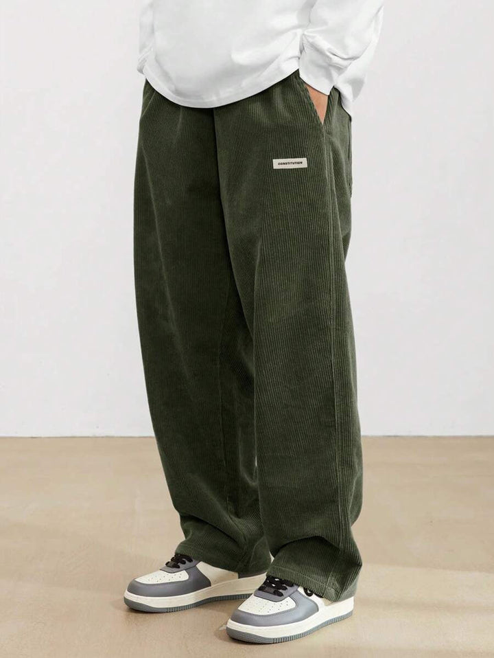 Baggy Hose med Justerbar Bund