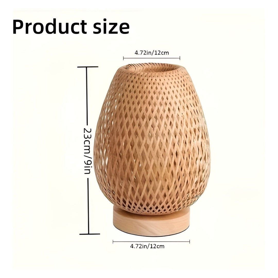 Bamboo USB Bordlampe - Miljøvenlig Uplight i Ægte Bambus
