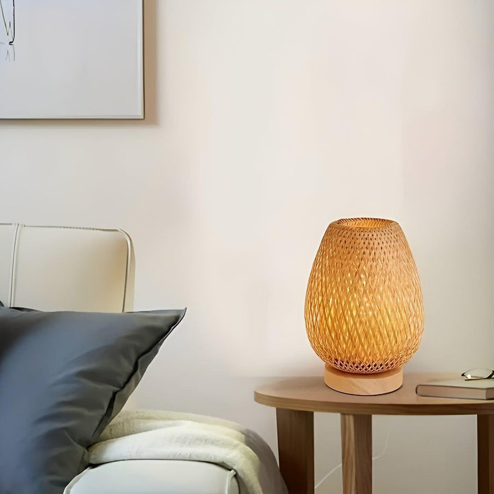 Bamboo USB Bordlampe - Miljøvenlig Uplight i Ægte Bambus