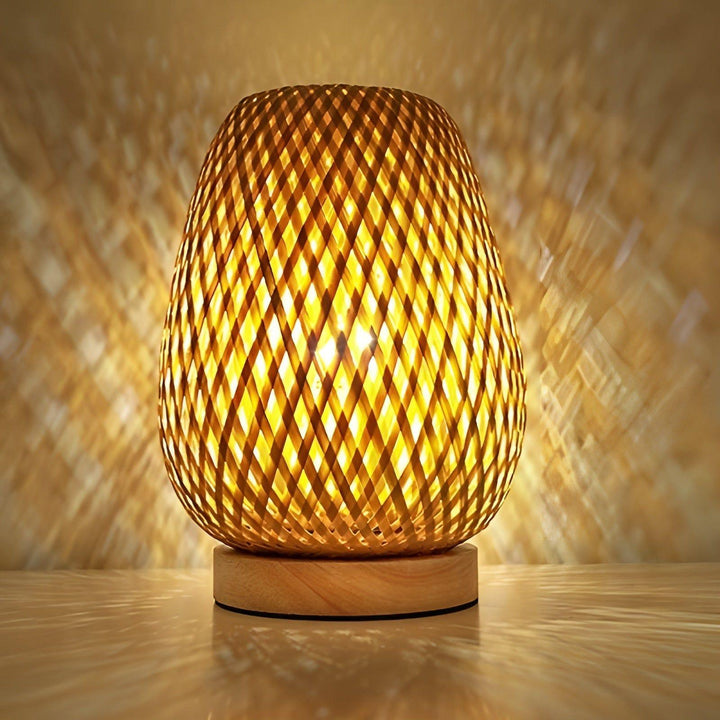 Bamboo USB Bordlampe - Miljøvenlig Uplight i Ægte Bambus