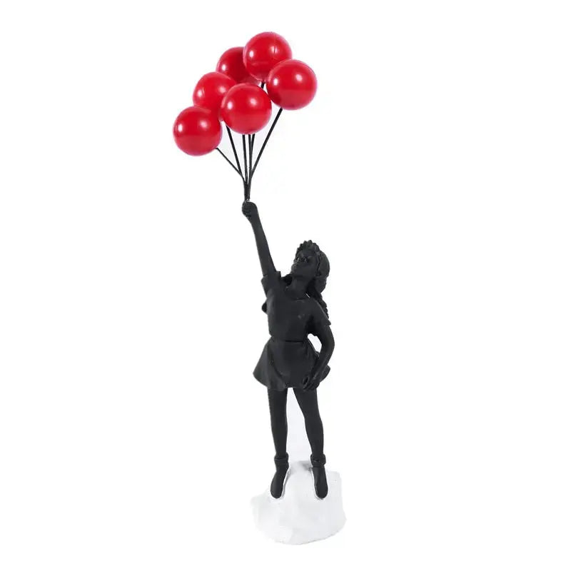 Farverig Ballonpige Statue i Harpiks