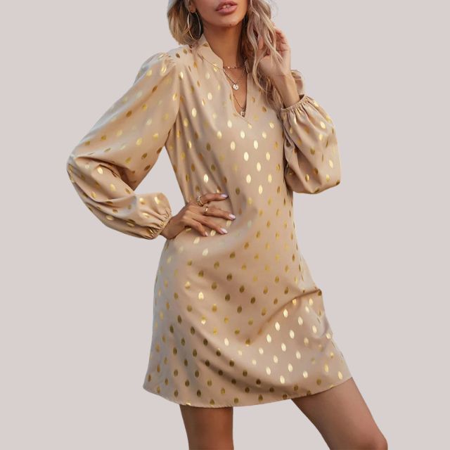 Sierra | Kvinders Polka Dot Elegant Mini Kjole