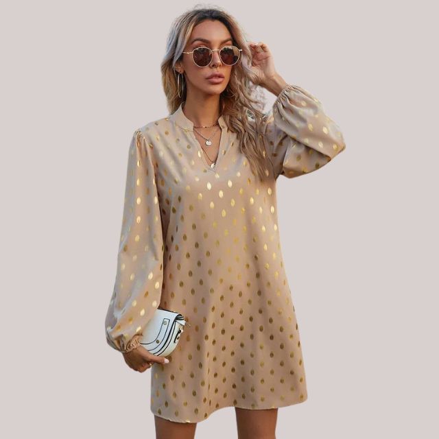 Sierra | Kvinders Polka Dot Elegant Mini Kjole