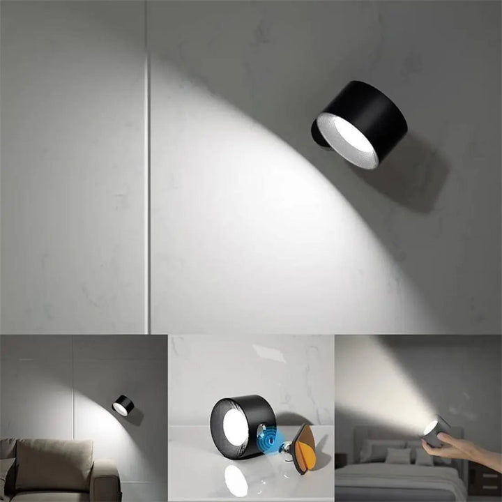 Genopladelig Trådløs Væglampe med 360° Svingfunktion