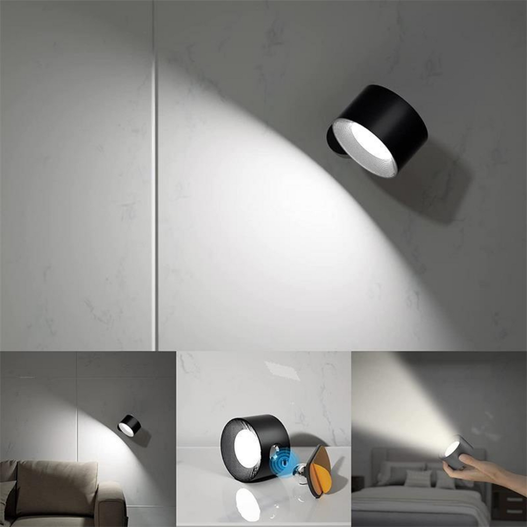 Genopladelig Trådløs Væglampe med 360° Rotation