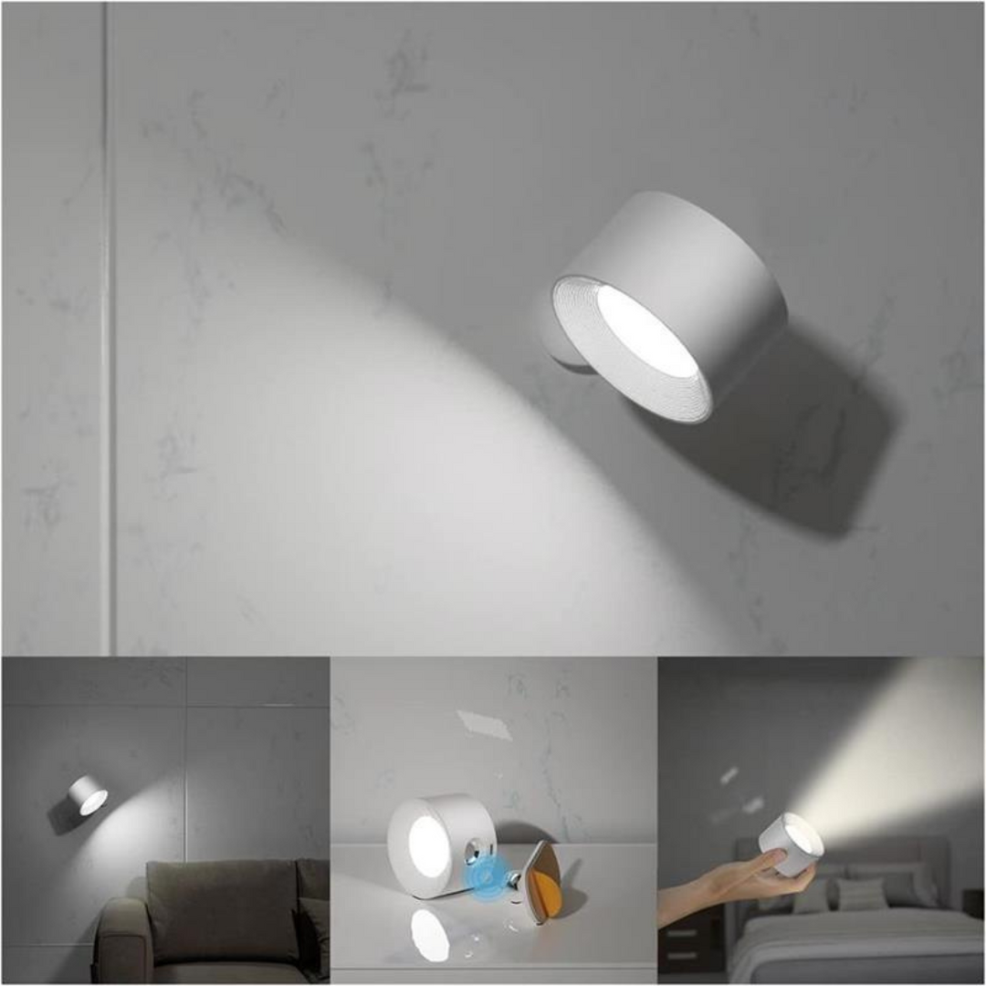 Genopladelig Trådløs Væglampe med 360° Rotation