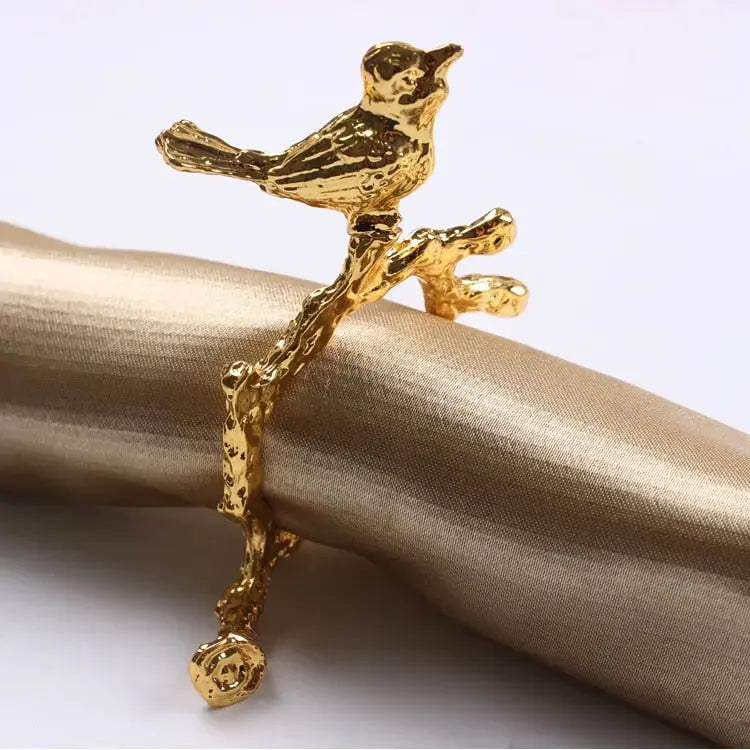 Elegante Servietringe i Guld eller Sølv - 4 Stykker
