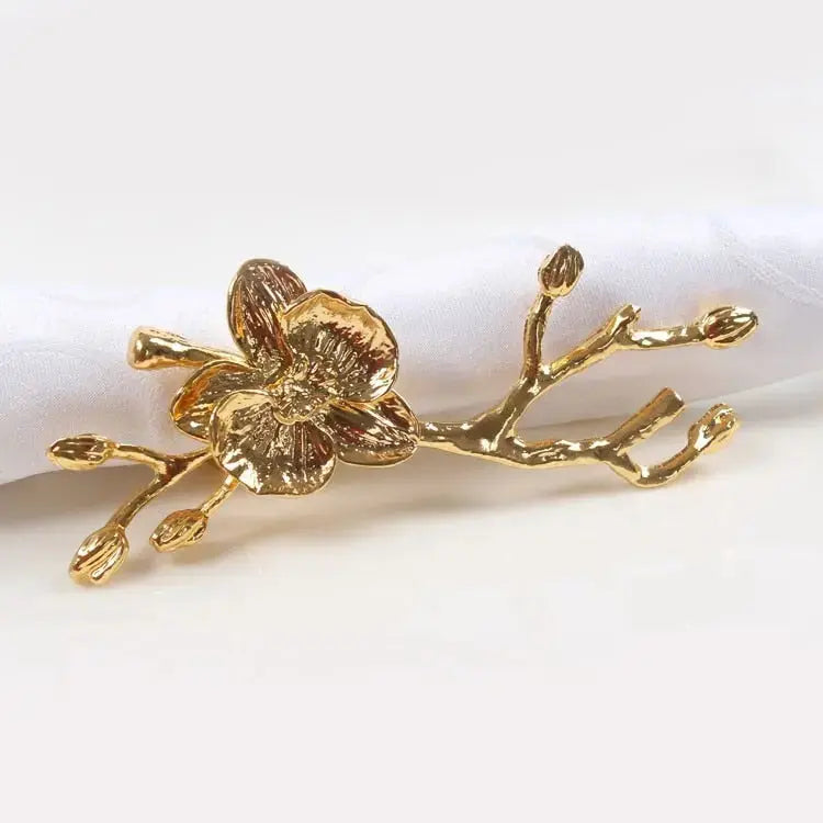 Elegante Servietringe i Guld eller Sølv - 4 Stykker