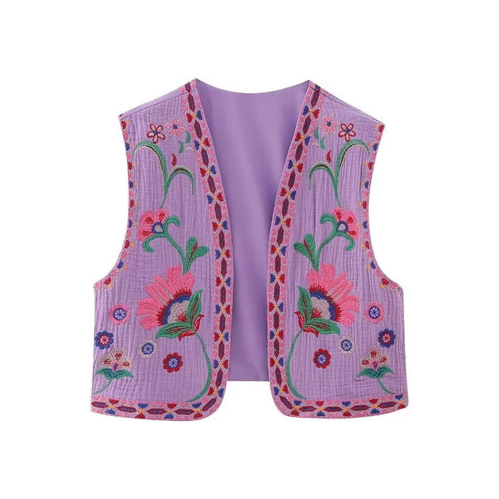Vivienne™ | Vintage Floral Boho Vest