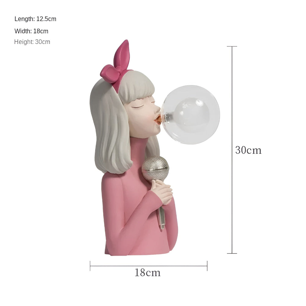 Fe Bordlampe med LED Lys i Charmerende Design