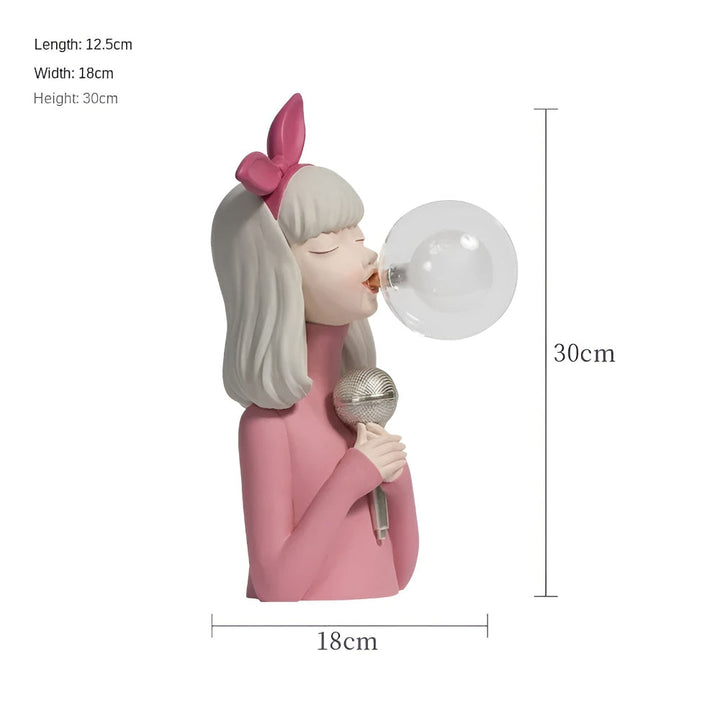 Fe Bordlampe med LED Lys i Charmerende Design