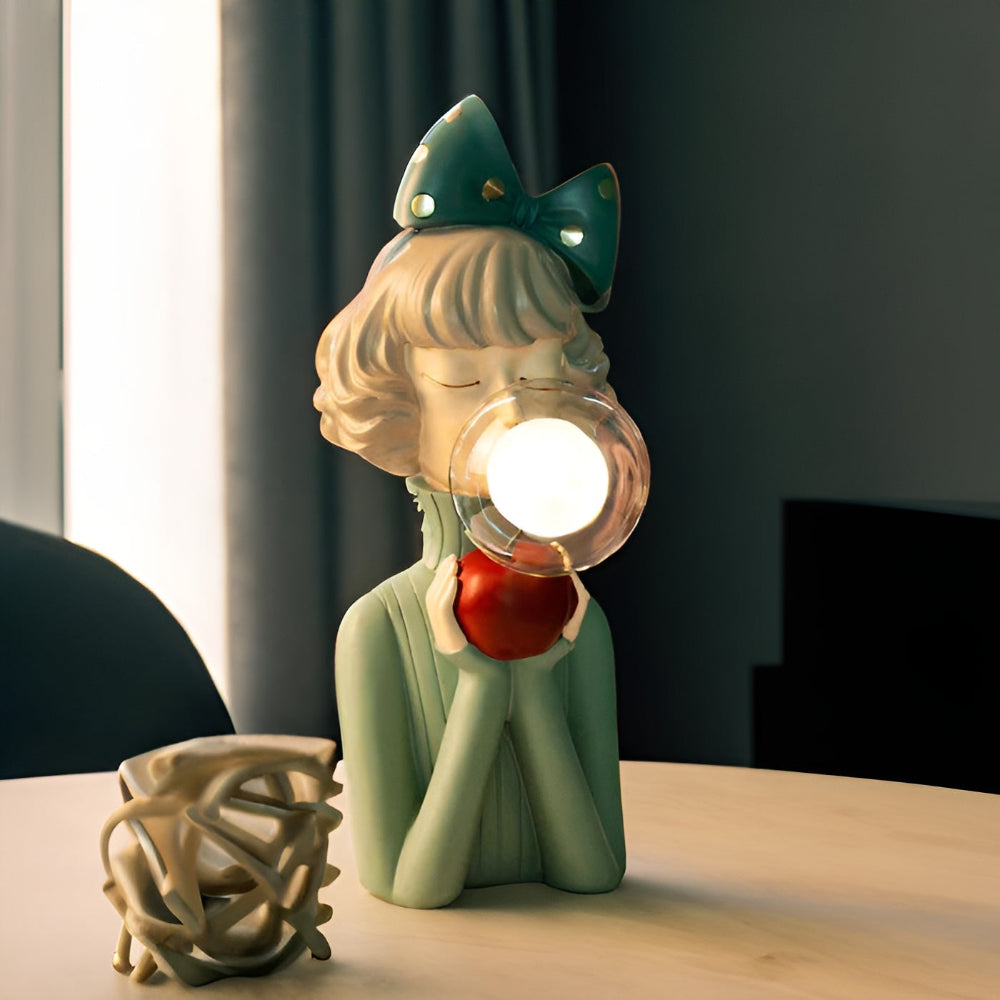 Fe Bordlampe med LED Lys i Charmerende Design