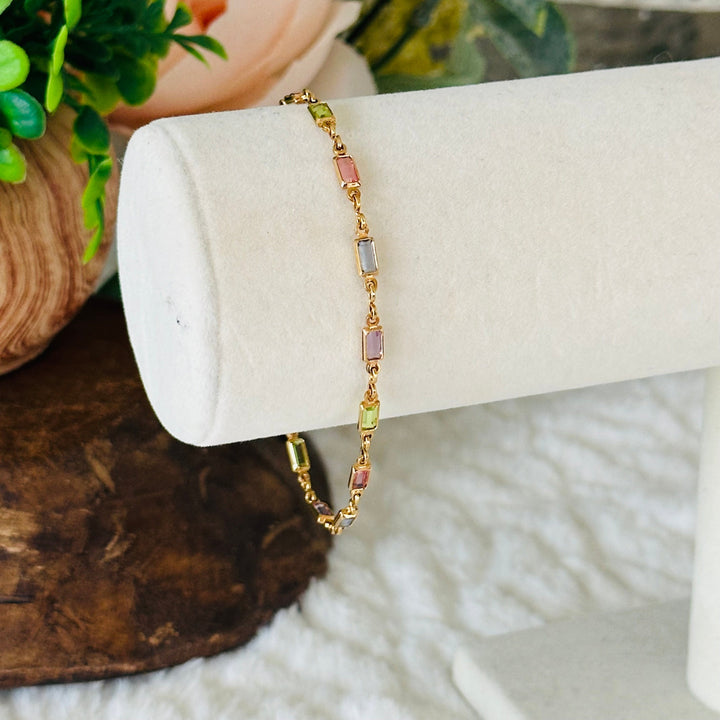 Isabella MultiColor CZ Sten Armbånd