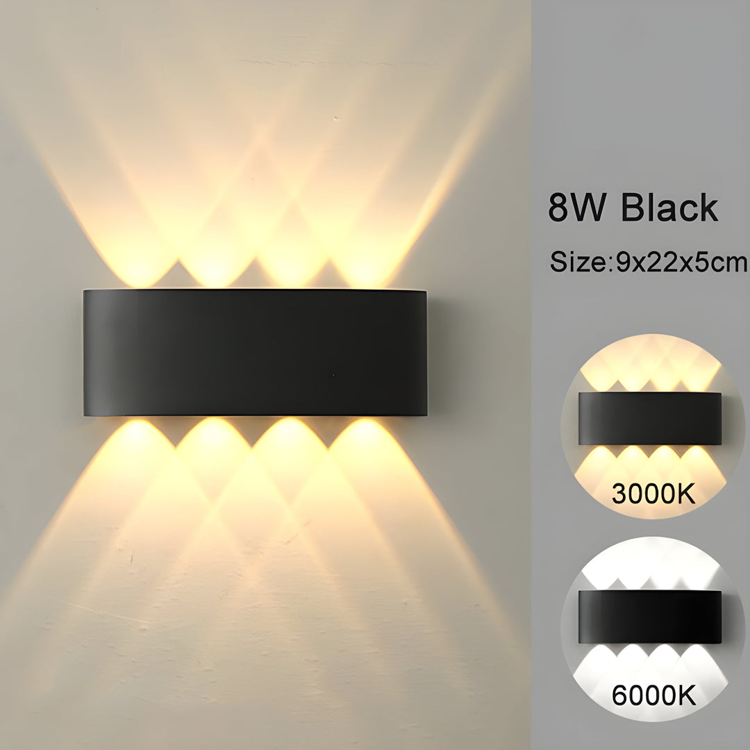 Moderne LED Væglampe med Opad- og Nedadgående Belysning