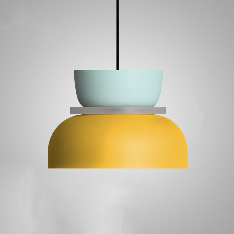 Farverig Macaron LED Pendel lampe i Moderne Skandinavisk Design