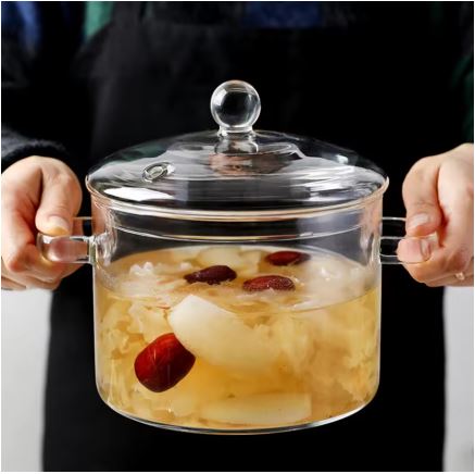 Varmebestandig Glas Gryde med Håndtag - 50 oz